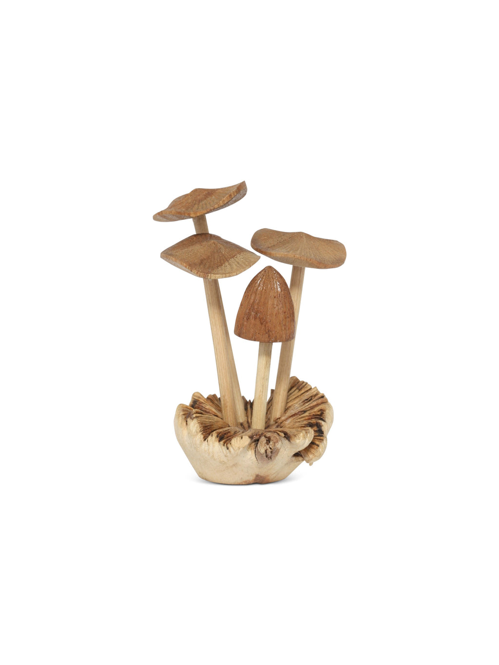 Mini hand-carved wooden mushroom figurine – image 1