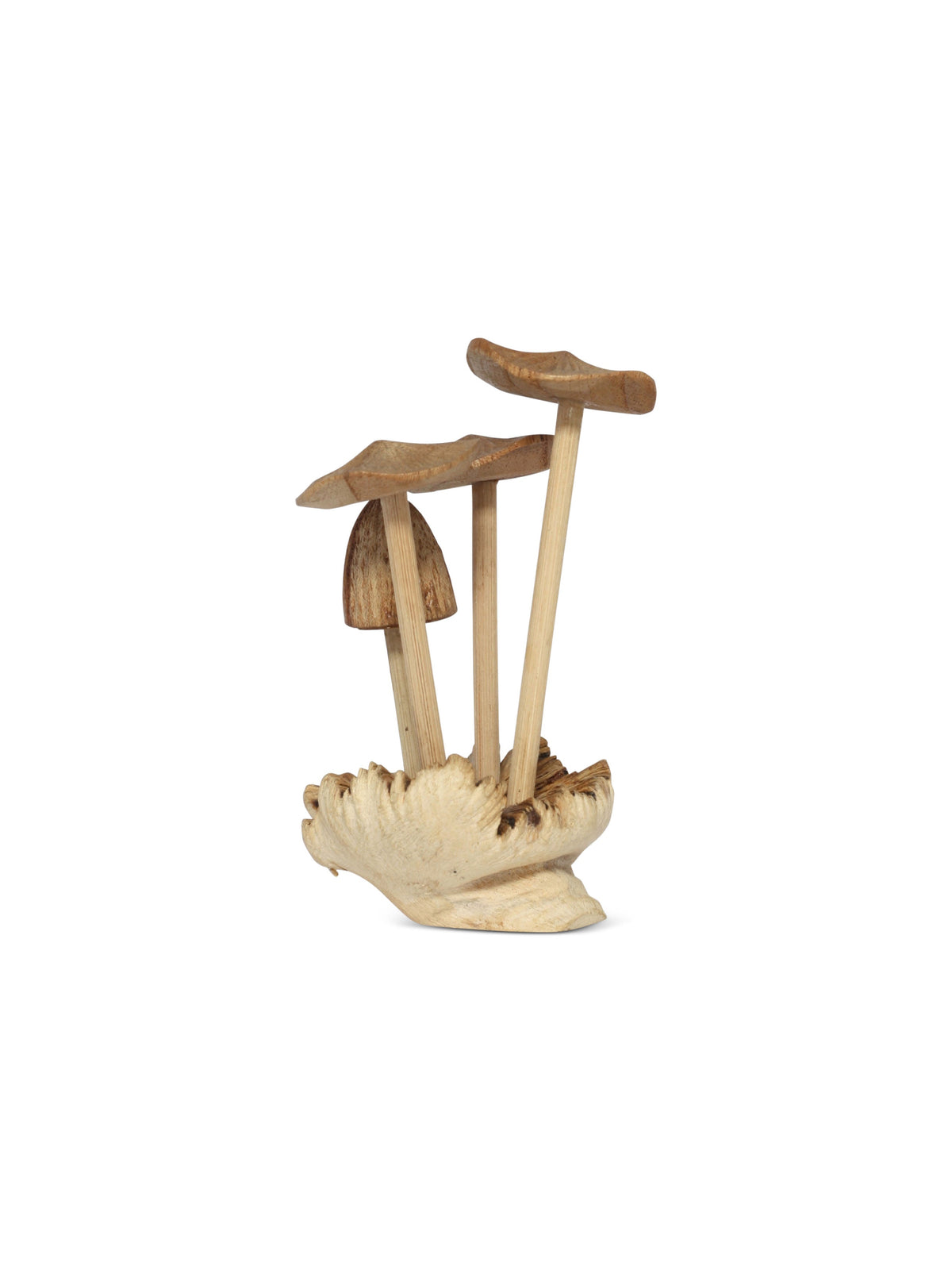 Mini hand-carved wooden mushroom figurine – image 3