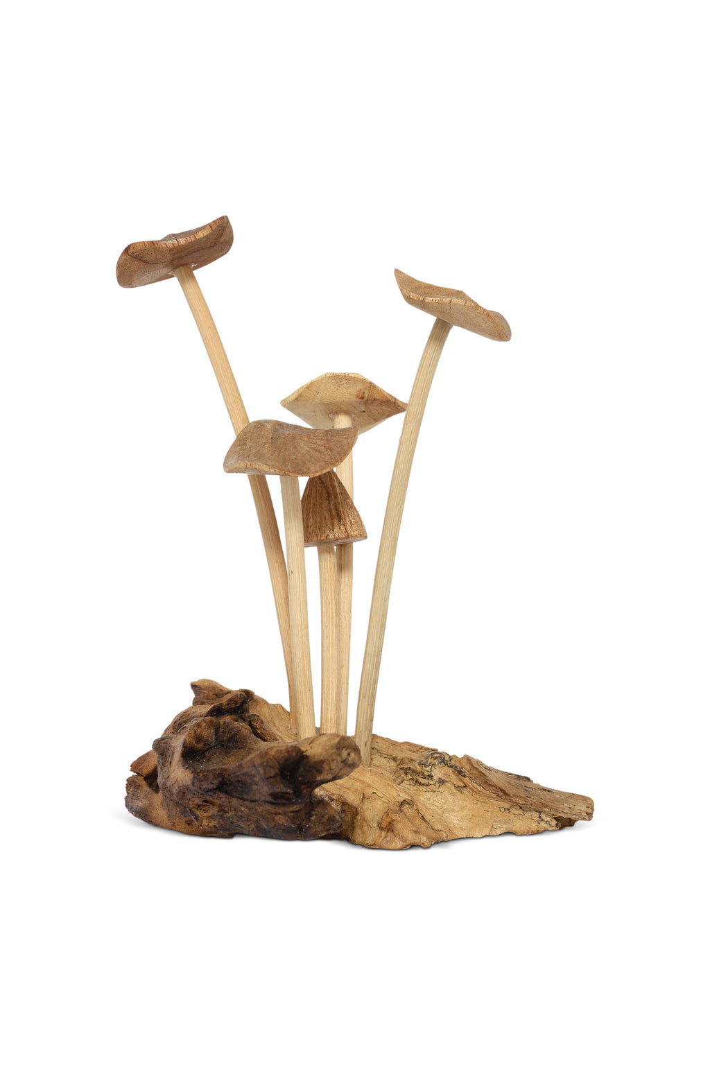 Large hand-carved wooden mushroom figurine – image 2