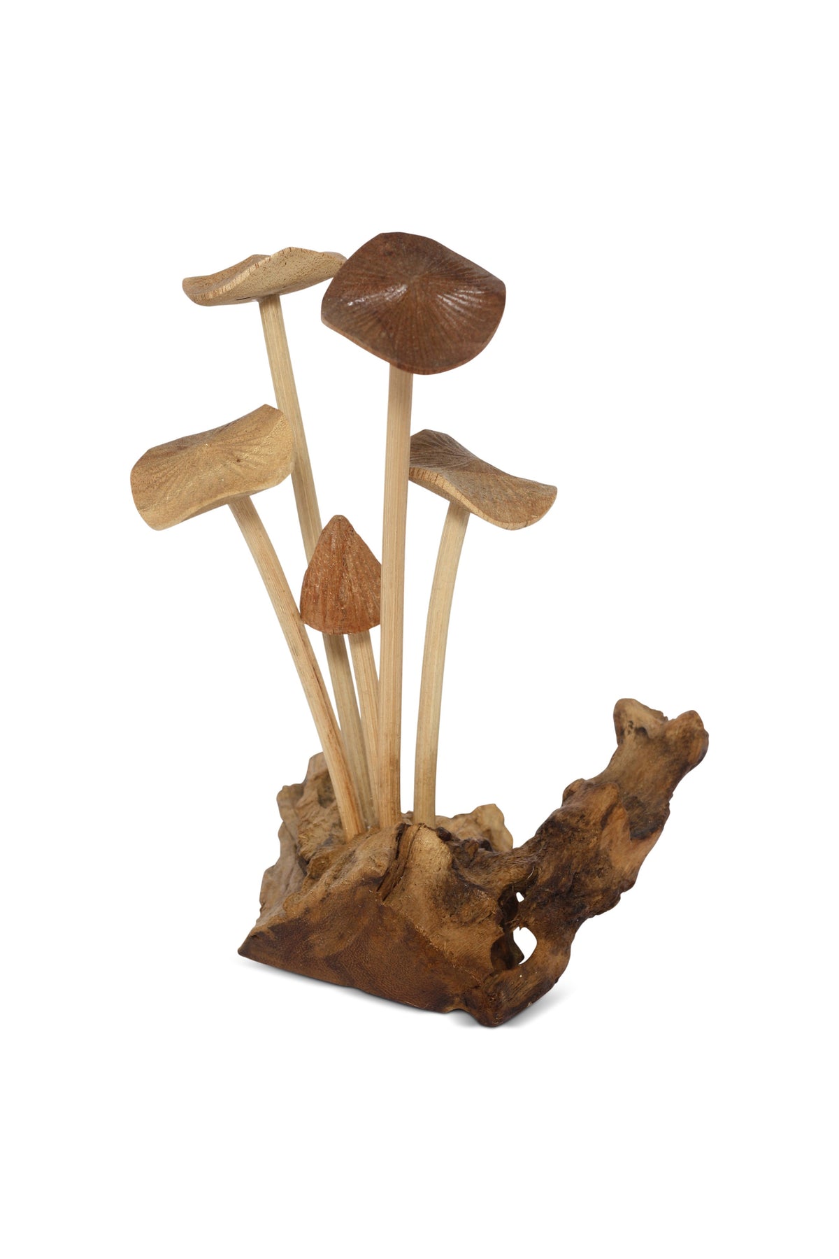 Large hand-carved wooden mushroom figurine – image 5