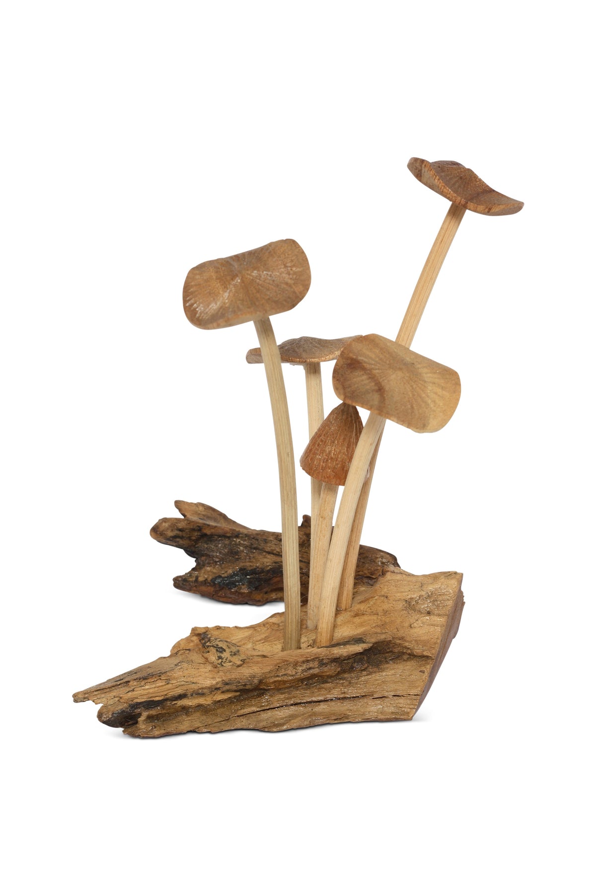 Large hand-carved wooden mushroom figurine – image 3